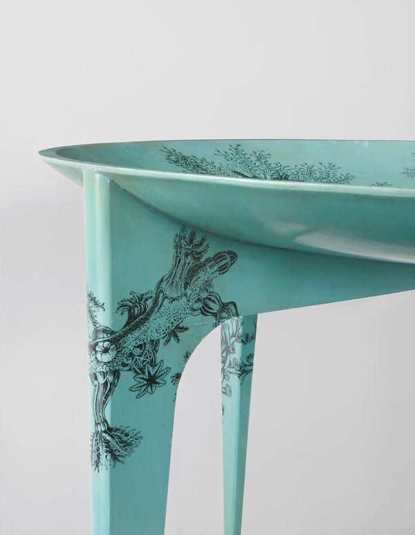 Giò Ponti and Piero Fornasetti Rare "Madrepore" dining table, circa 1950 (detail)