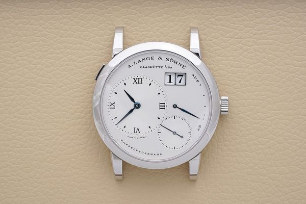 It's the rarest Lange 1. Experts estimate that less than 30 were made. Now Phillips is offering a "New Old Stock" Lange 1 in stainless steel that has never, ever been worn. It hasn't even been fitted with a strap, yet. 