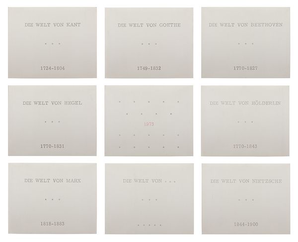 Marcel Broodthaers, Die Welt, 1973