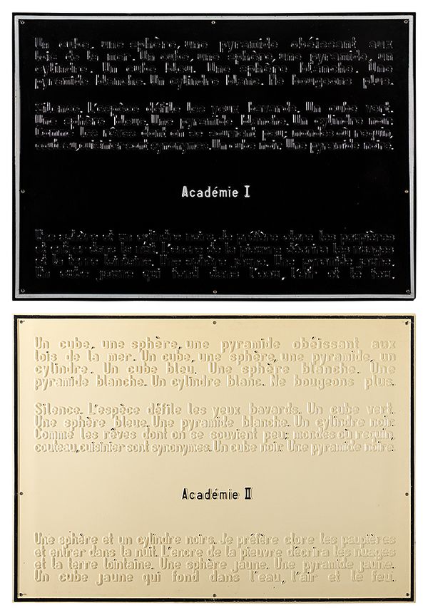  Marcel Broodthaers, Two works: (i) Académie I and (ii) Académie II, 1968