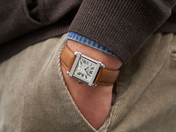 cartier tank wrist shot