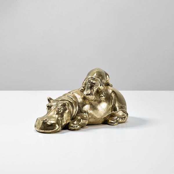 Gabriella Crespi, ‘Ippopotamo con piccolo’, circa 1973
