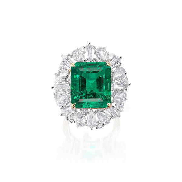 Emerald and Diamond Ring