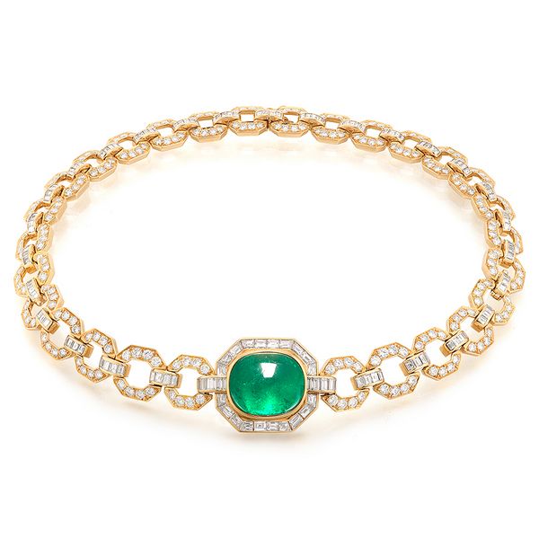 HARRY WINSTON, Emerald and Diamond Necklace / Bracelet