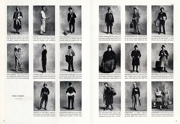 Irving Penn's iconic portraits of workers with the clothes and tools of their trades and the vanishing history of the small trades.