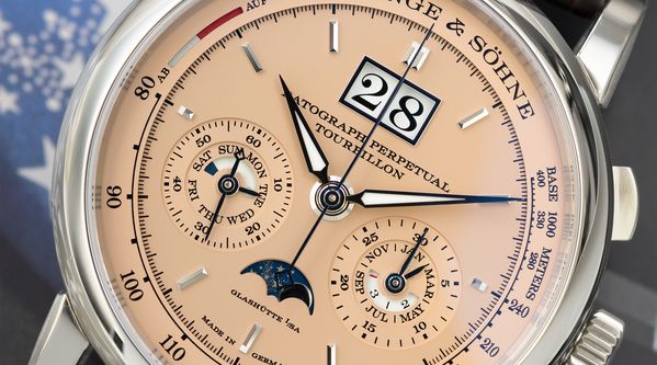 A salmon dial, a hidden tourbillon, and one of the most complex movements A. Lange & Söhne has ever made – this watch has it all.
