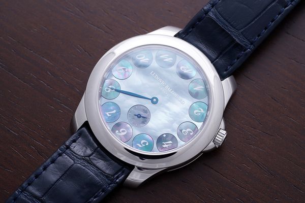 Ludovic Ballouard Upside Down Unique Mother Of Pearl Dial and Platinum 