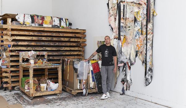 The New York-based artist lets us into his studio and tells us how sheltering-in-place has proven to be positive for his mind and practice. 