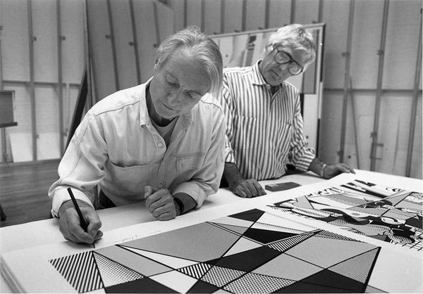 In anticipation of our upcoming London Editions and David Hockney auctions, we look back at Kenneth Tyler’s collaborations with David Hockney and Roy Lichtenstein.  