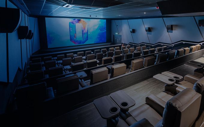 Spacious and comfy seating inside an ODEON Luxe screen