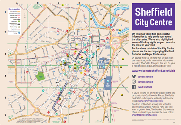 Map Of Sheffield City Centre City Centre Map