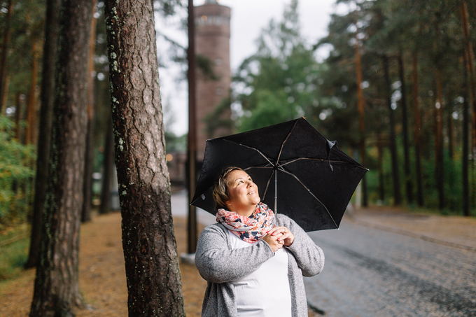 SATOn palvelupäällikkö Elina käy Pyynikinharjulla säännöllisesti